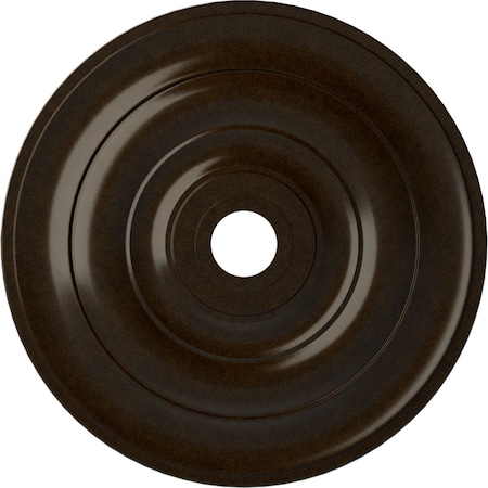 Ekena Millwork Jefferson Ceiling Medallion (Fits Canopies up to 5"), 26 1/2"OD x 3 5/8"ID x 1 1/2"P, Bronze CM26JEBZS